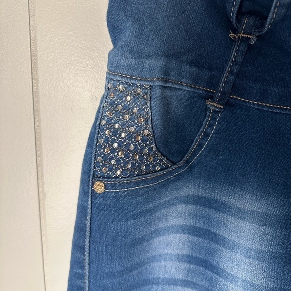 Tush Push Stretchy Denim Jeans, Junior Girls Size 7 - Picture 13 of 14